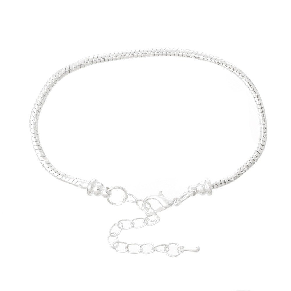 Bracelet Europ&eacute;en Mousqueton 19cm