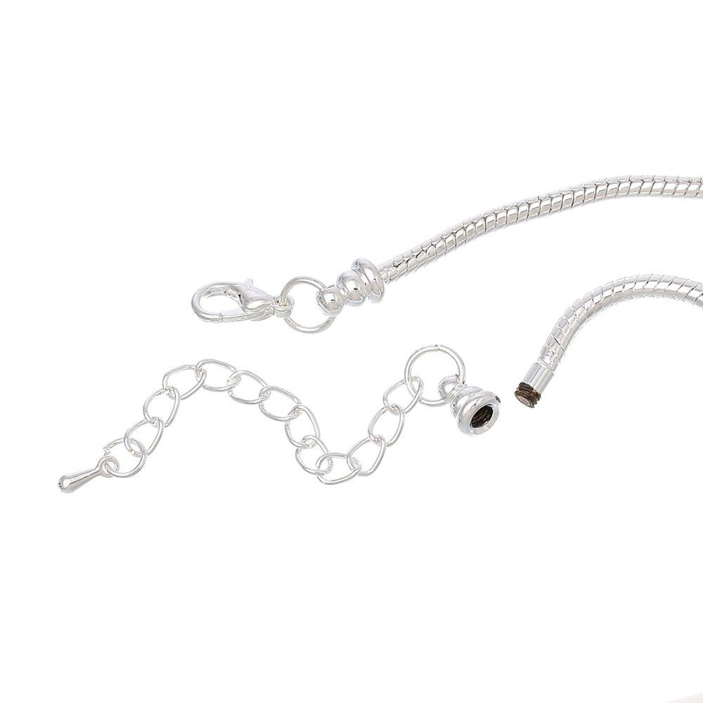 Bracelet Europ&eacute;en Mousqueton 20cm