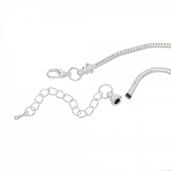 Bracelet Europ&eacute;en Mousqueton 20cm