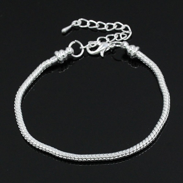 Bracelet Europ&eacute;en Mousqueton 17cm
