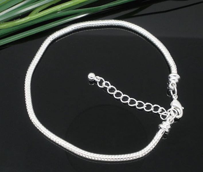 Bracelet Europ&eacute;en Mousqueton 21cm