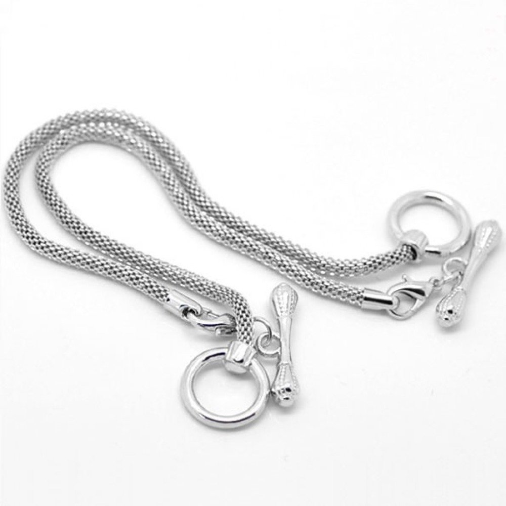 Bracelet Europ&eacute;en Toggle 19cm Argent