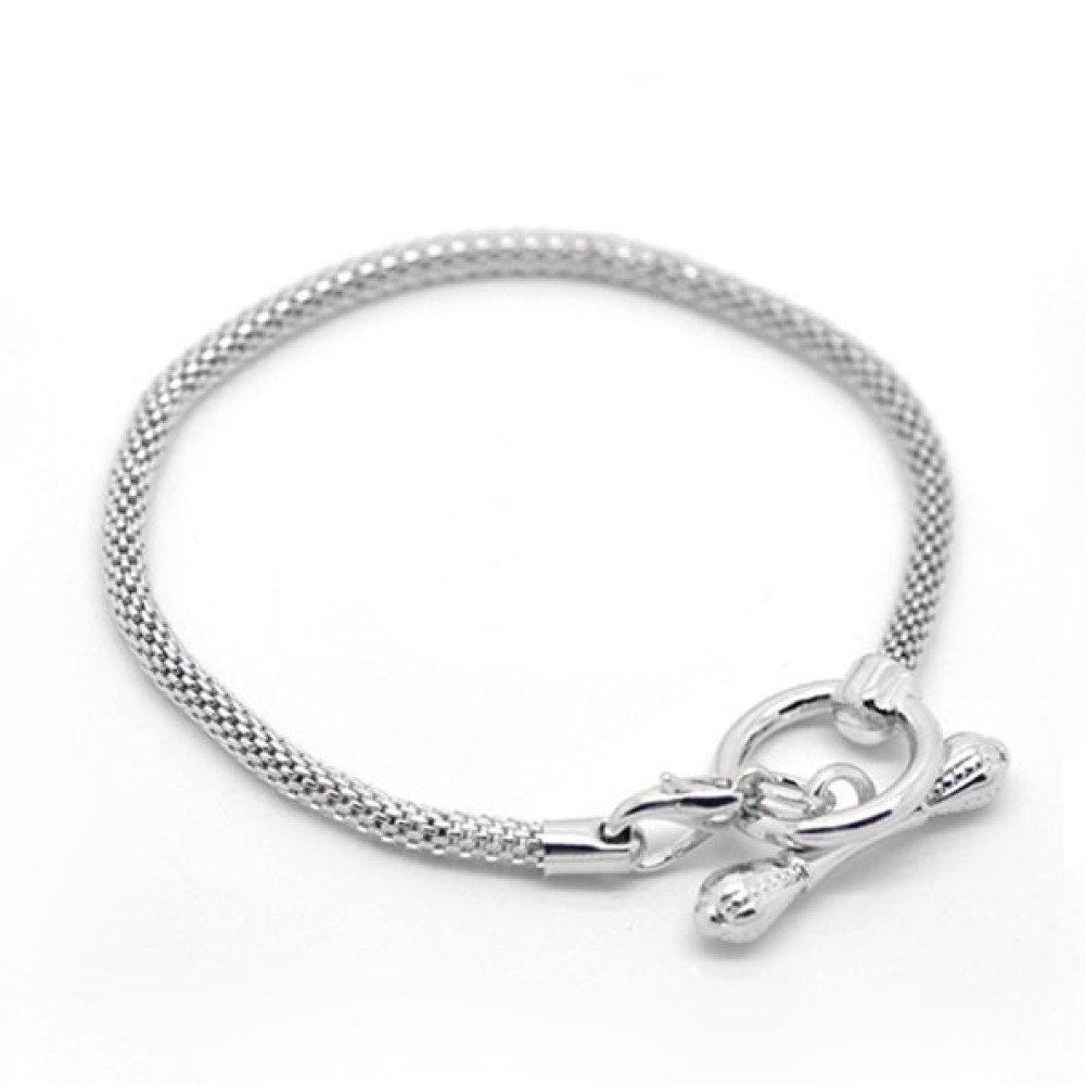 Bracelet Europ&eacute;en Toggle 21cm Argent