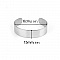 Bracelet manchette jonc en acier inoxydable avec dimensions indiquées.