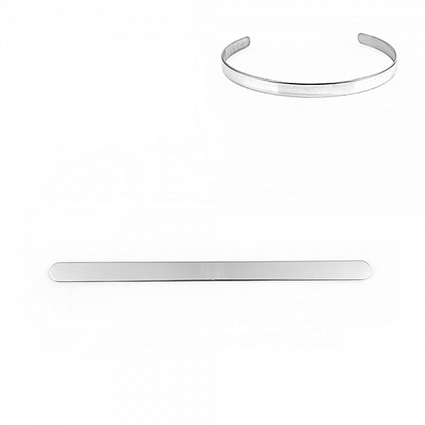 Bracelet Manchette Jonc 10 mm en Acier Inoxydable N&deg;05 &agrave; plier
