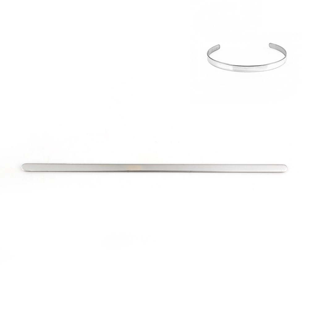 Bracelet Manchette Jonc 5 mm en Acier Inoxydable N&deg;06 &agrave; plier