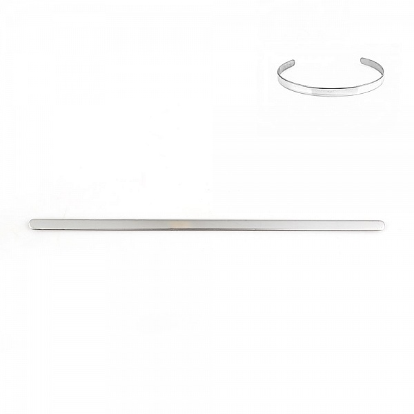 Bracelet Manchette Jonc 5 mm en Acier Inoxydable N&deg;06 &agrave; plier