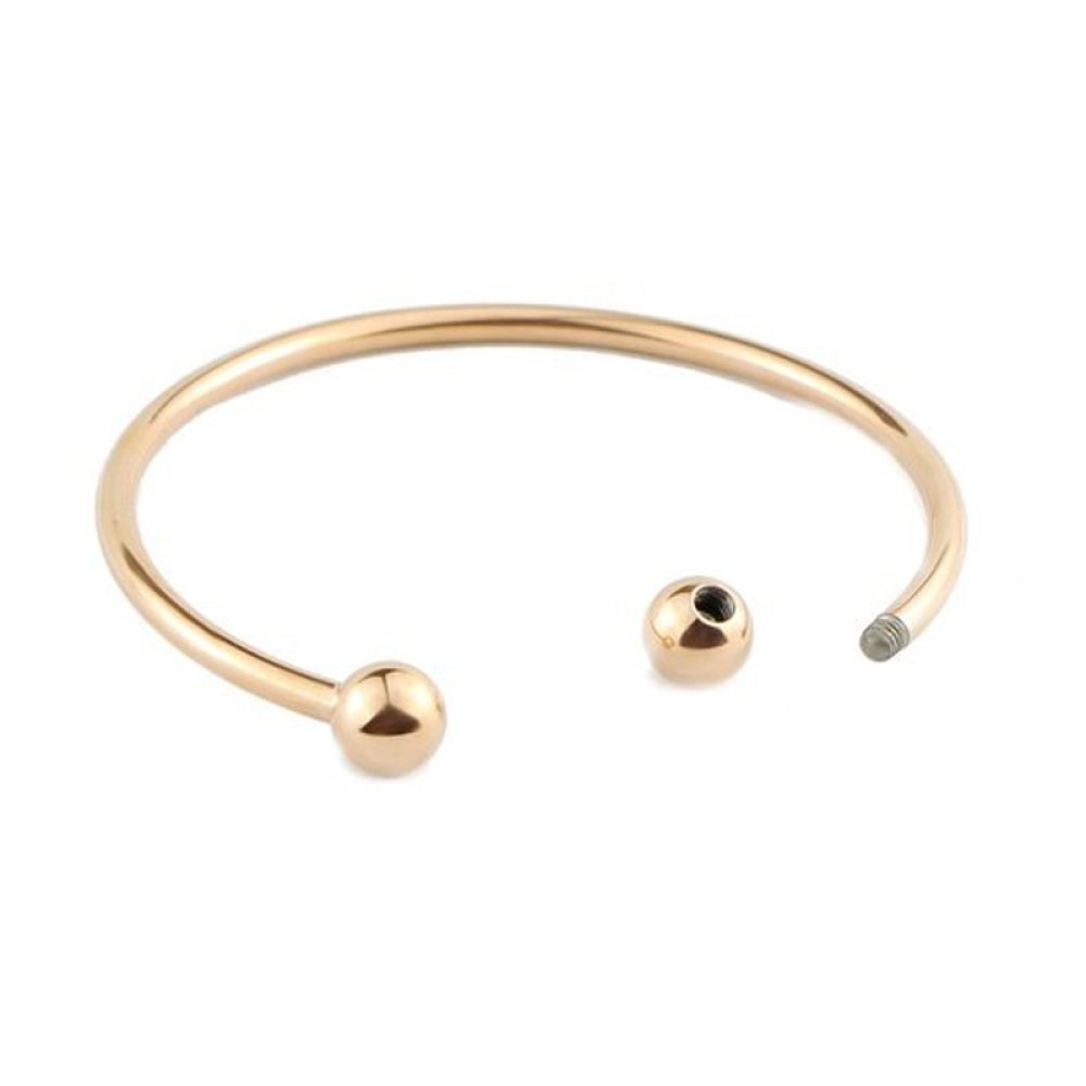 Bracelet Rigide Acier Inoxydable N&deg;11 Dor&eacute; Ros&eacute;