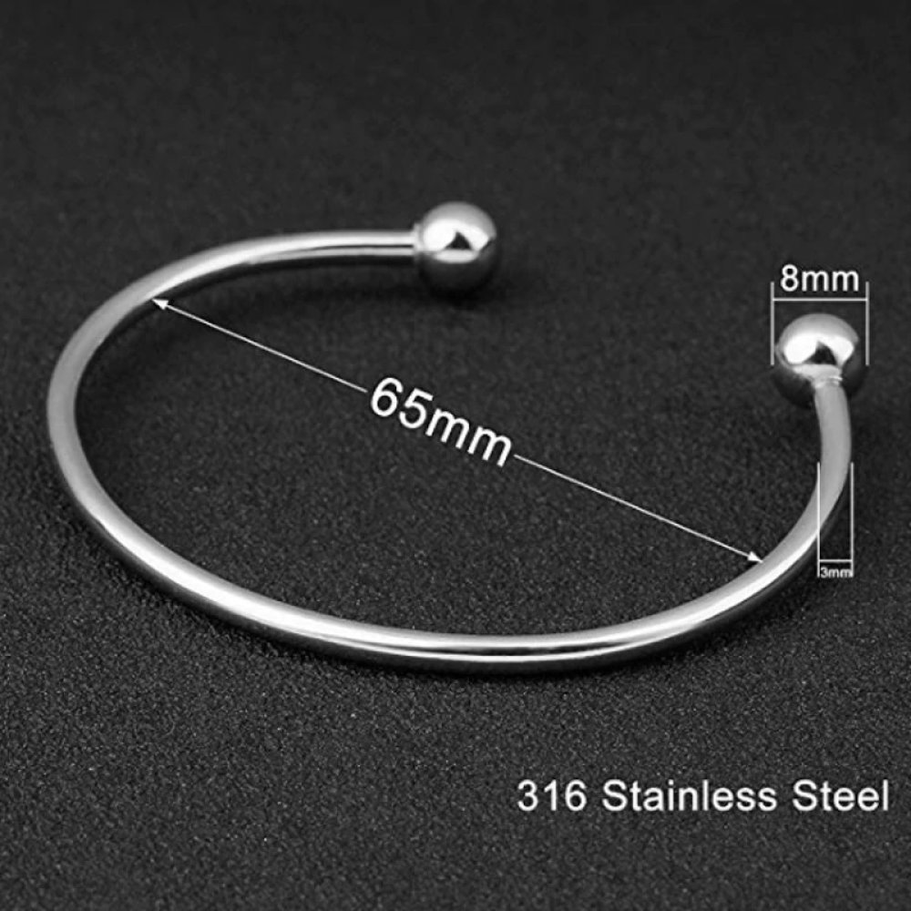 Bracelet Rigide Acier Inoxydable N&deg;10 Argent