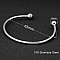 Bracelet Rigide Acier Inoxydable N&deg;10 Argent