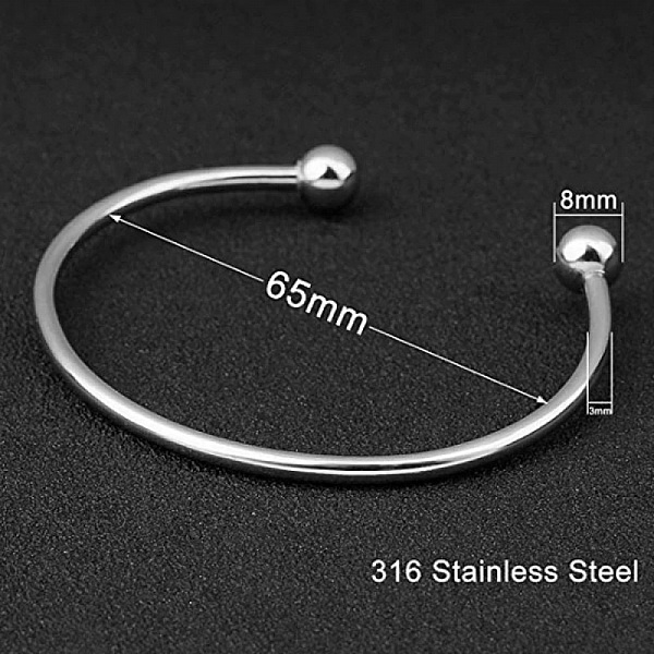 Bracelet Rigide Acier Inoxydable N&deg;10 Argent