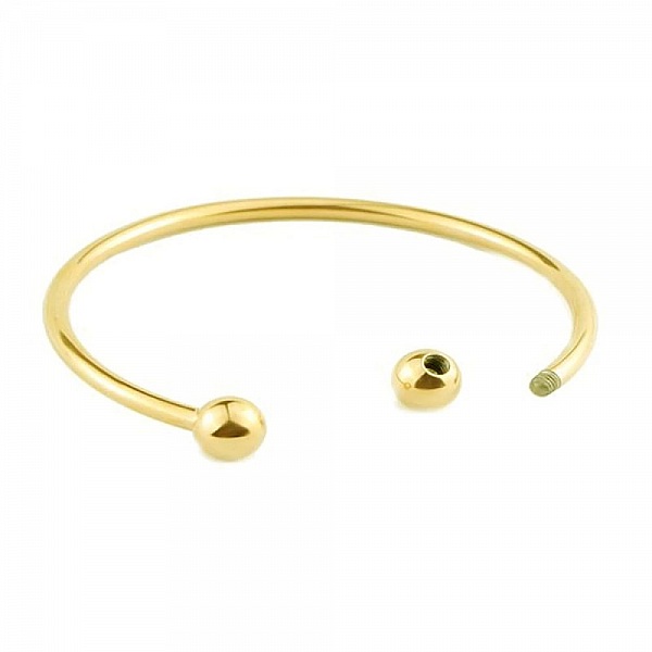 Bracelet Rigide Acier Inoxydable N&deg;11 Dor&eacute;
