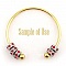 Bracelet Rigide Acier Inoxydable N&deg;11 Dor&eacute;