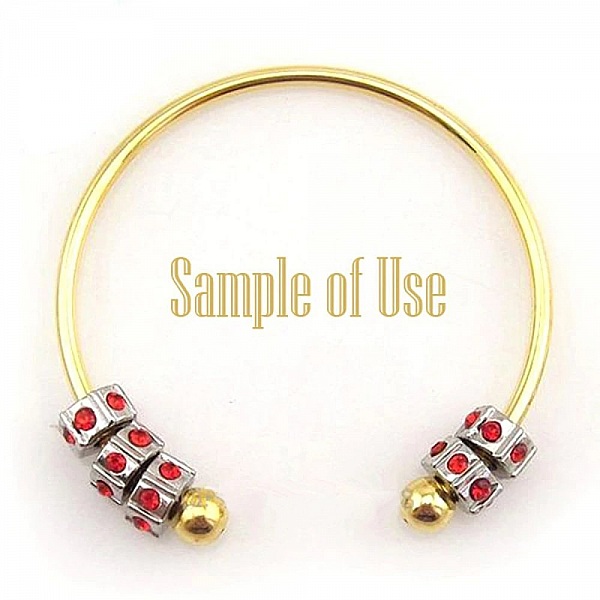 Bracelet Rigide Acier Inoxydable N&deg;11 Dor&eacute;