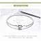 Bracelet Tiss&eacute; Argent 925 Fermoir Clip 17 cm