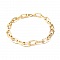 Bracelet maille ovale plaqu&eacute; or 16K 22.5 cm N&deg;01