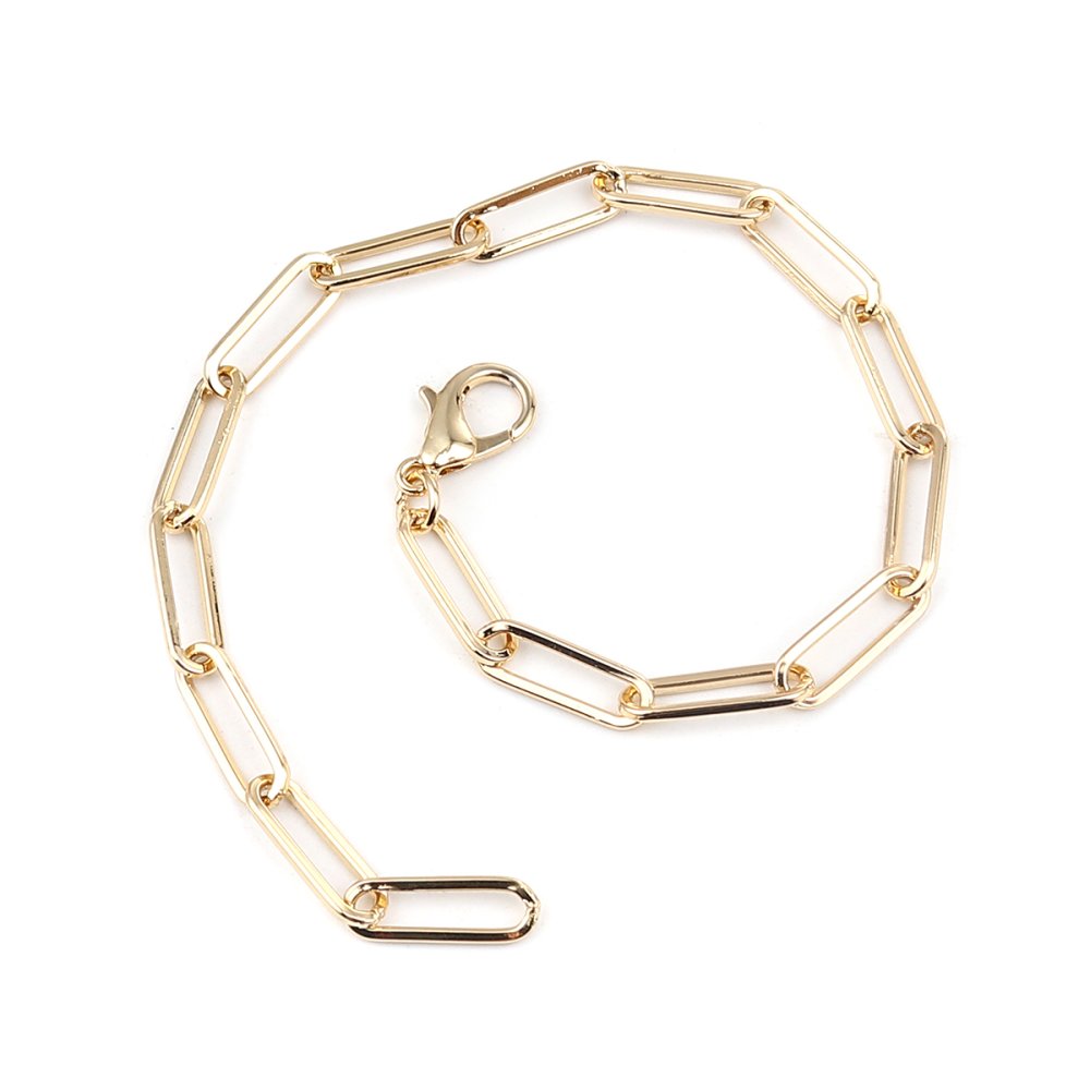 Bracelet maille ovale plaqu&eacute; or 16K 22 cm N&deg;02