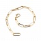 Bracelet maille ovale plaqu&eacute; or 16K 22 cm N&deg;02
