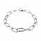 Bracelet maille ovale plaqu&eacute; platine 22 cm N&deg;01