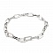 Bracelet maille ovale plaqu&eacute; platine 22 cm N&deg;02