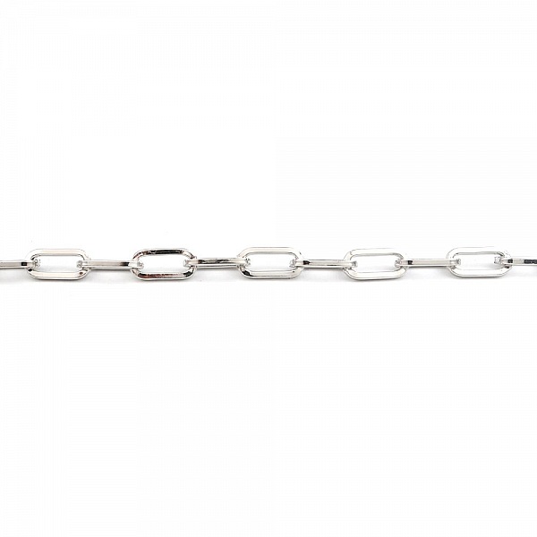 Bracelet maille ovale plaqu&eacute; platine 22 cm N&deg;02