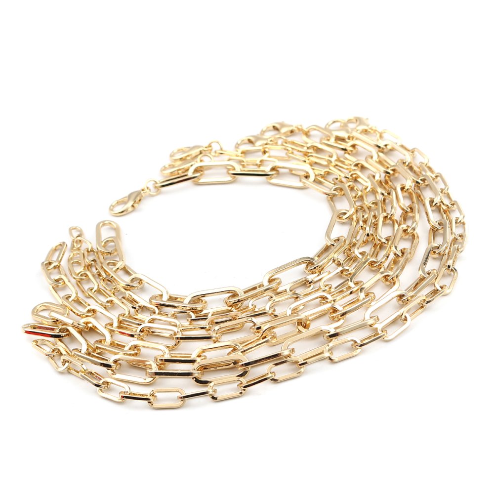 Bracelet maille ovale plaqu&eacute; or 16K 22 cm N&deg;03
