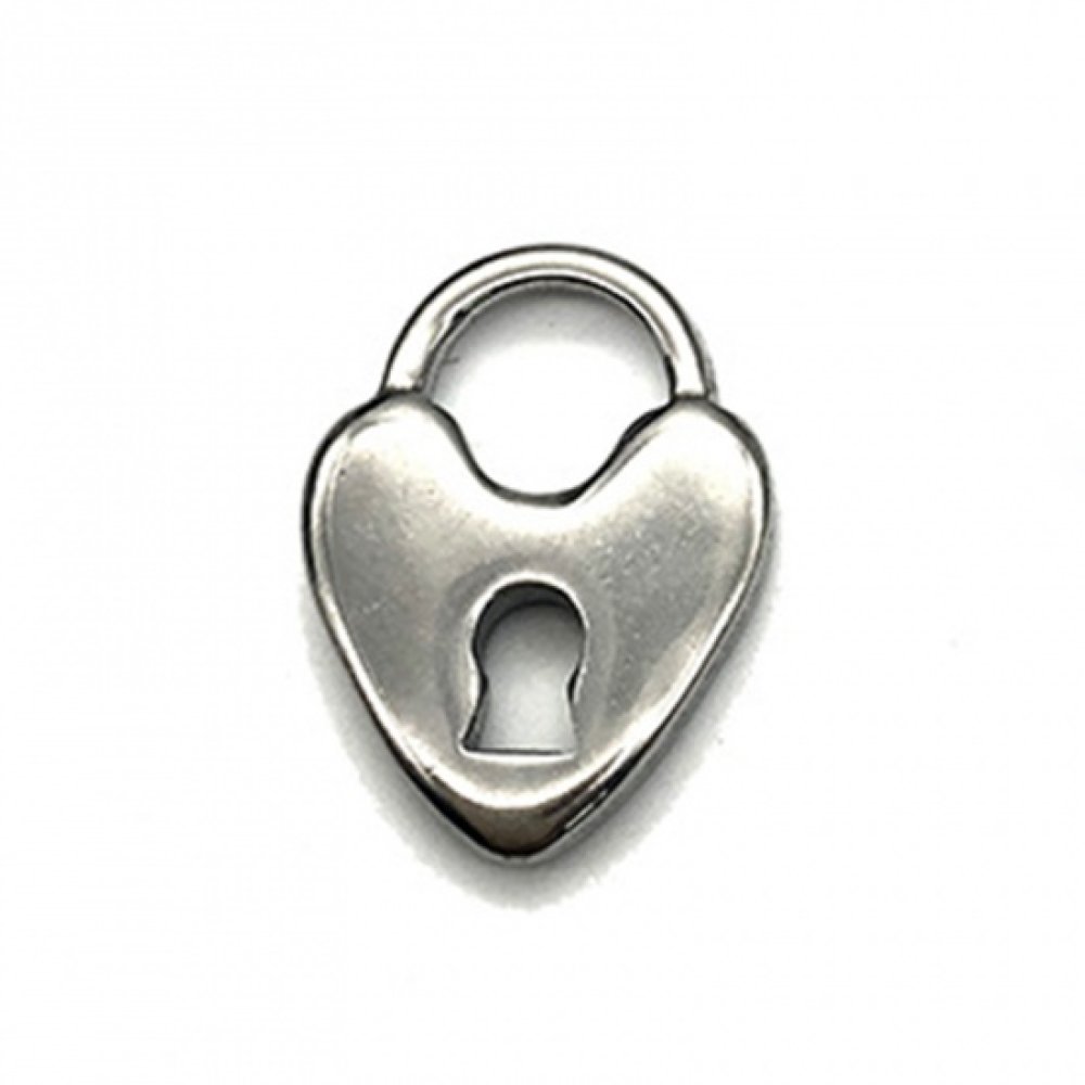 Breloque Acier inoxydable Argent C&oelig;ur N&deg;01