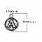 Breloque Alphabet M&eacute;daille 02 Lettre A