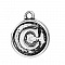 Breloque Alphabet M&eacute;daille 02 Lettre C