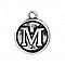 Breloque Alphabet M&eacute;daille 02 Lettre M