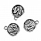 Breloque Alphabet M&eacute;daille 02 Lettre M