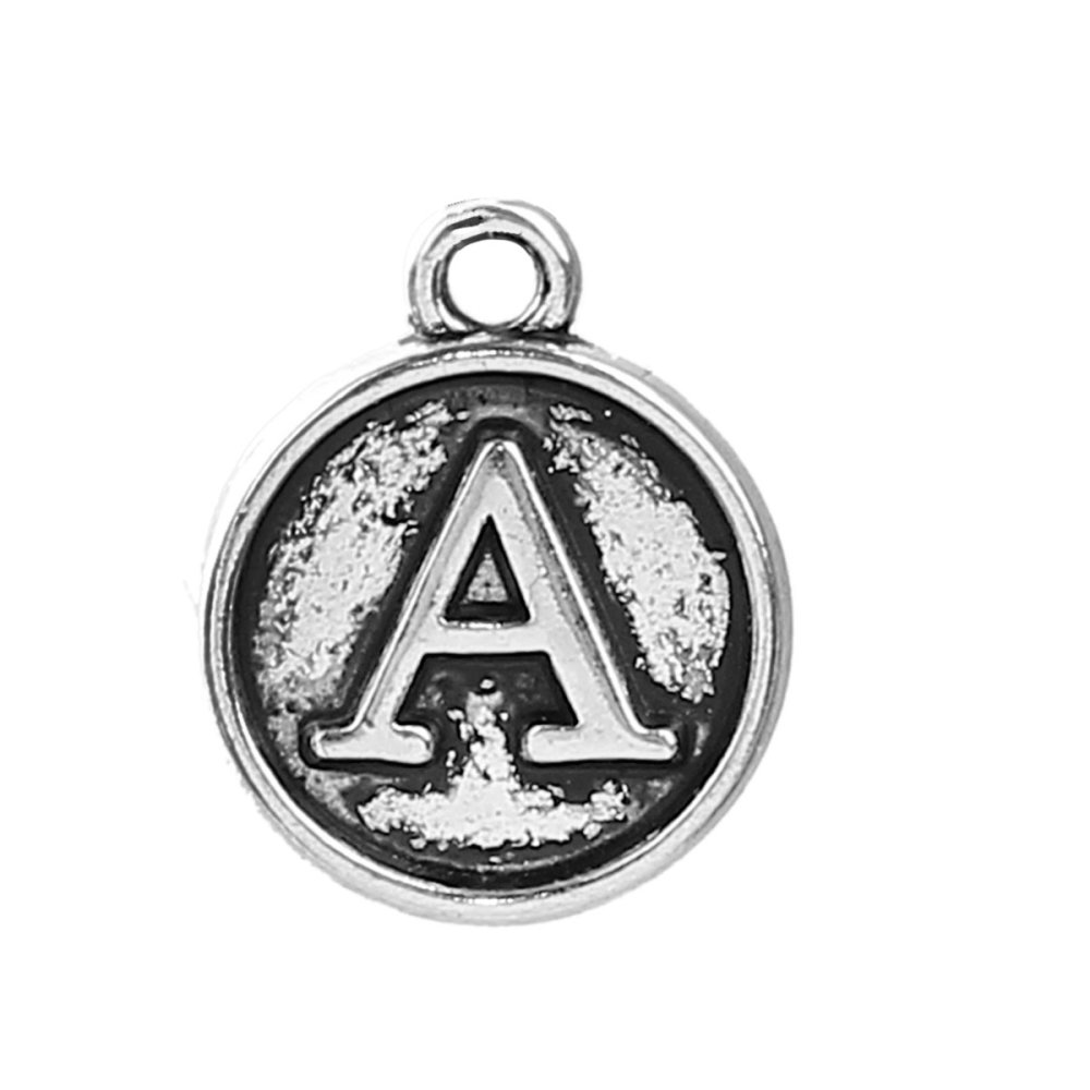 Breloque Alphabet M&eacute;daille 02 Lettre A