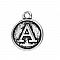 Breloque Alphabet M&eacute;daille 02 Lettre A