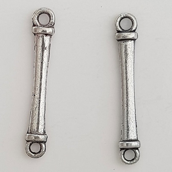 Breloque Barre 2 anneaux N&deg;05 Argent