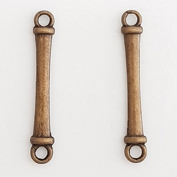Breloque Barre 2 anneaux N&deg;05 Bronze