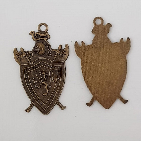 Breloque Blason Bouclier Armoiries N&deg;01 Bronze 