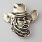 Breloque Bolo Cow-boy Western N&deg;01 Argent Zamak