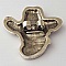 Breloque Bolo Cow-boy Western N&deg;01 Argent Zamak