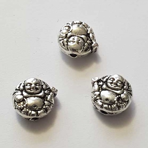 Breloque Bouddha N&deg;03 10 mm Argent