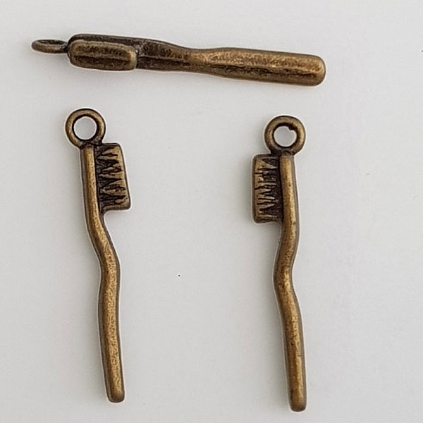 Breloque Brosse &agrave; Dent N&deg;01 Bronze