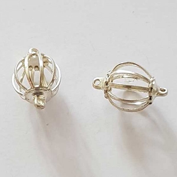 Breloque Cage De 17 mm Argent N&deg;01
