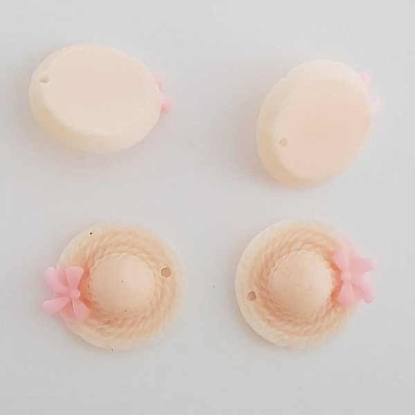 Breloque Chapeau N&deg;08 Beige Ros&eacute;