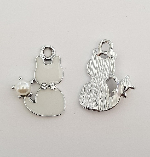 Breloque Chat N&deg;14 X 5 Pi&egrave;ces