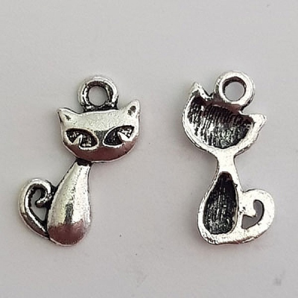 Breloque Chat N&deg;16 x 10 pi&egrave;ces