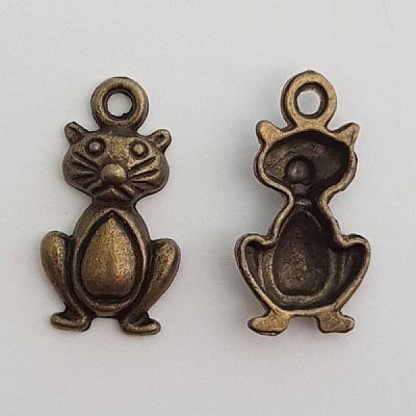 Breloque Chat N&deg;19 X 10 pi&egrave;ces