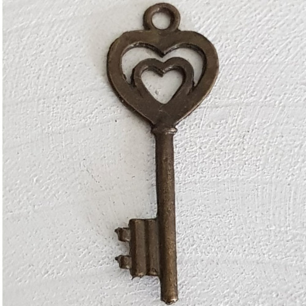 Breloque Clef N&deg;28 Bronze