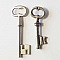 Breloque Clef N&deg;60 Argent lot 2 pi&egrave;ces