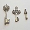 Breloque Clef N&deg;62 Lot de 3 Pi&egrave;ces