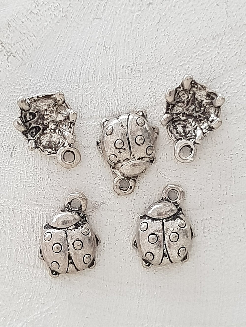 Breloque Coccinelle N&deg;02 Argent