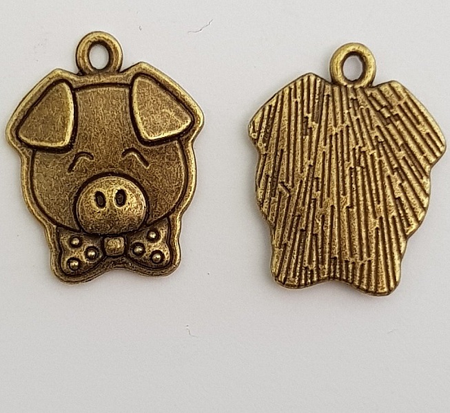 Breloque Cochon N&deg;02 X 10 Pi&egrave;ces